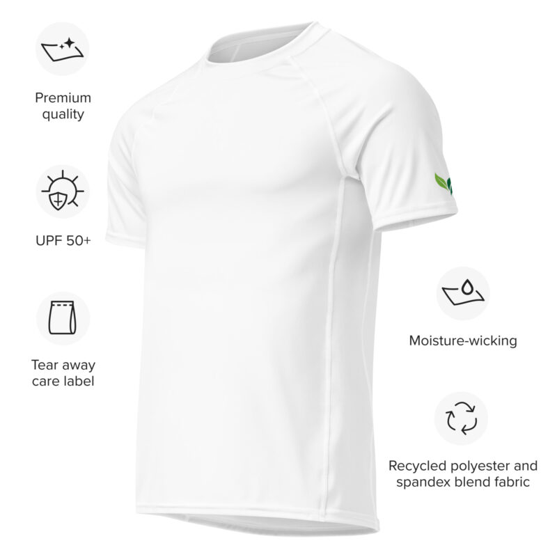 All-over Print Men’s Rash Guard White - Image 2