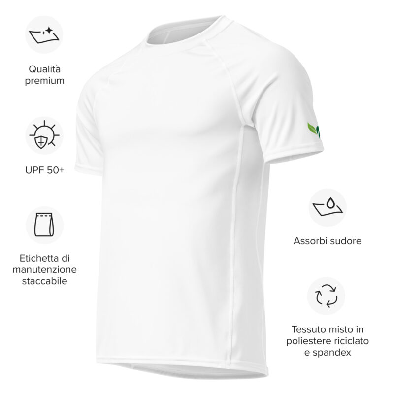 All-over Print Men’s Rash Guard White - Image 5