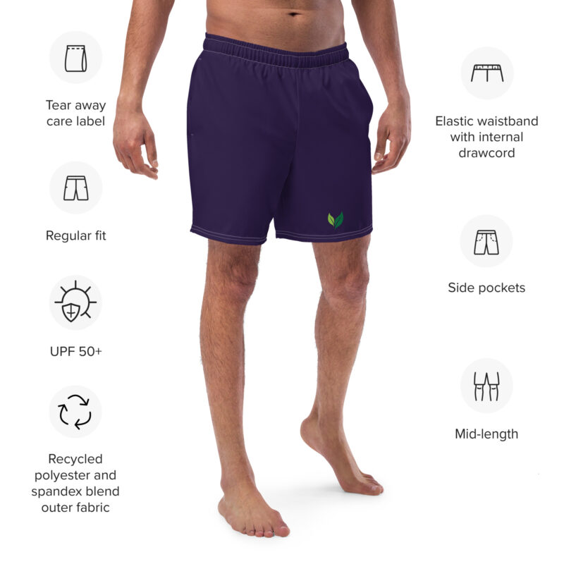 Recycled Swim Trunks Purple - Image 3