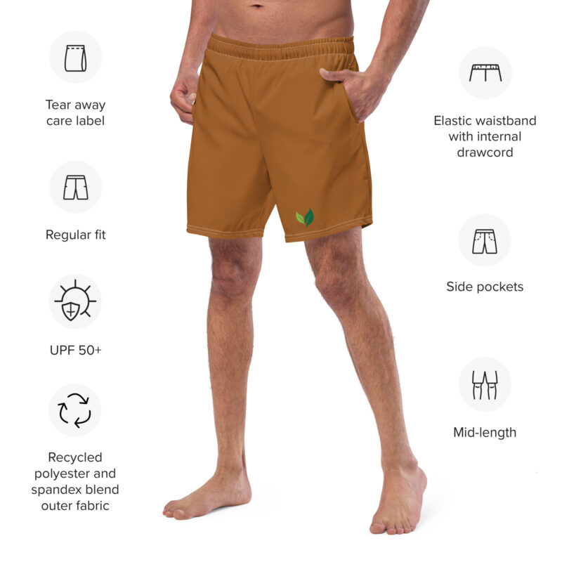 Recycled Swim Trunks Light Brown - Image 5
