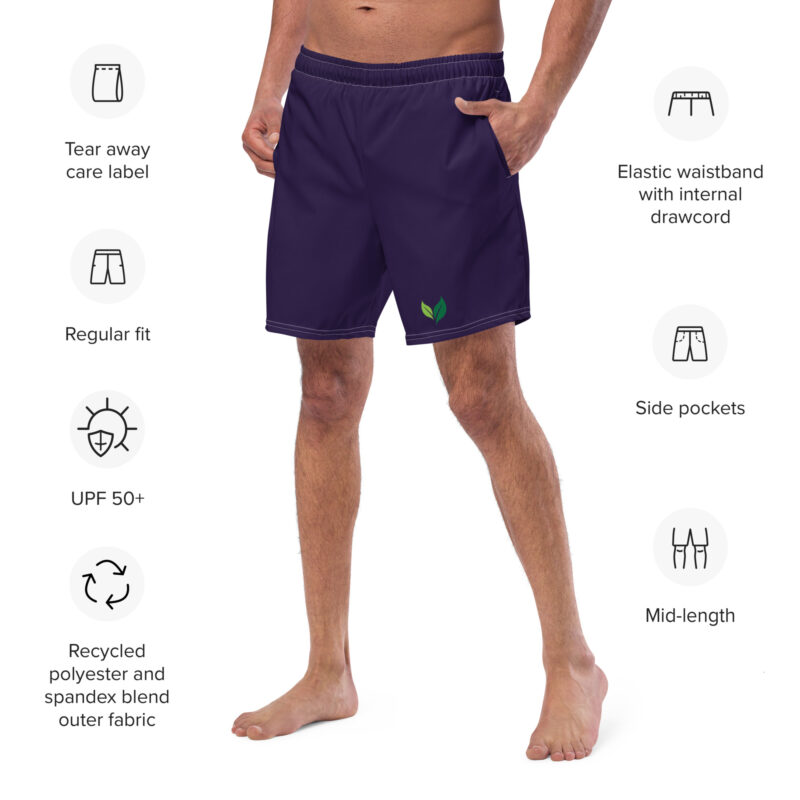 Recycled Swim Trunks Purple - Image 5