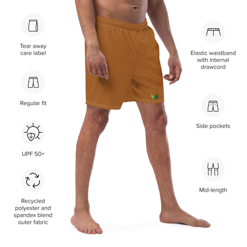 Recycled Swim Trunks Light Brown - Image 4