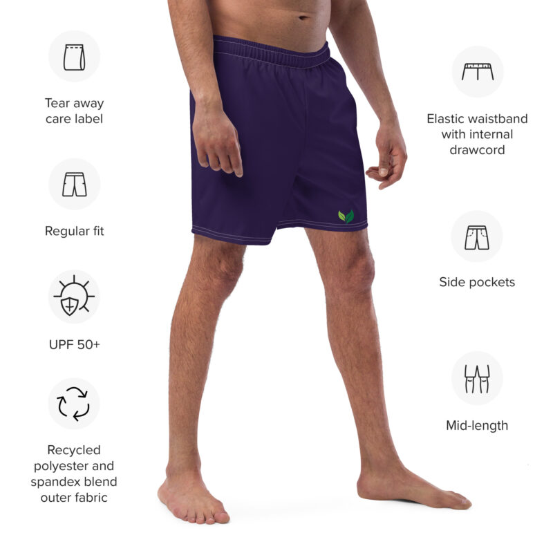 Recycled Swim Trunks Purple - Image 4