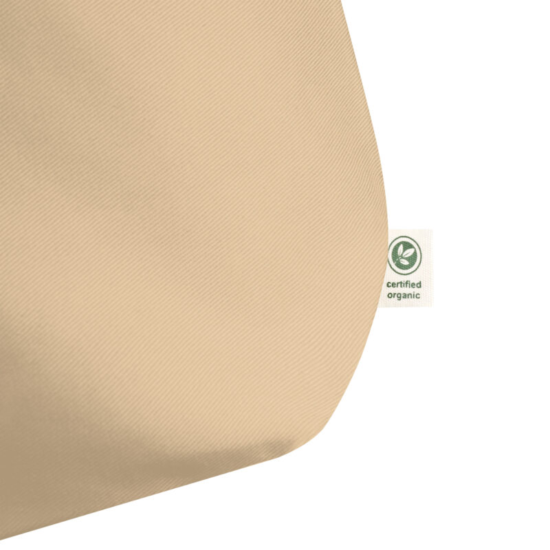 Large Organic Tote Bag Embroidery Save The Nature - Image 2
